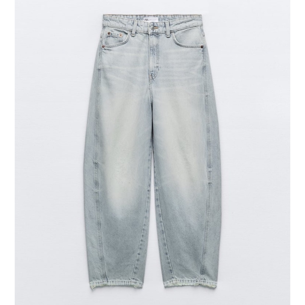 Zara TRF Mid Rise Tapered Jean Size 27